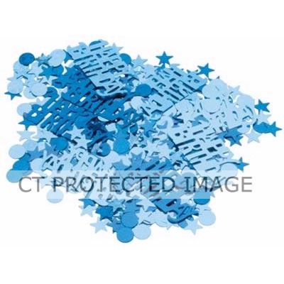 Happy Birthday Blue Confetti