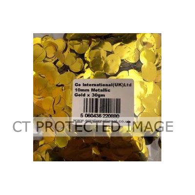 30gm 10mm Gold Metallic Confetti