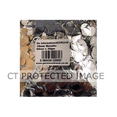 30gm 10mm Silver Metallic Confetti