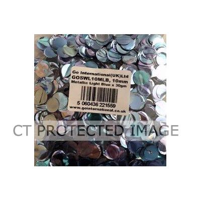 30gm 10mm Light Blue Metallic Confetti