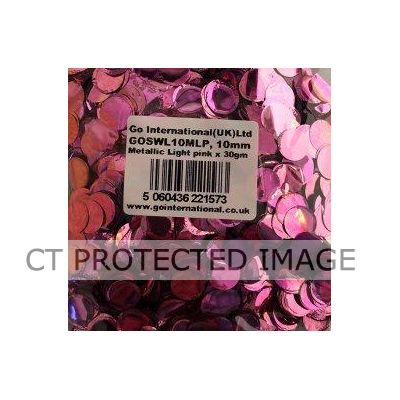 30gm 10mm Light Pink Metallic Confetti