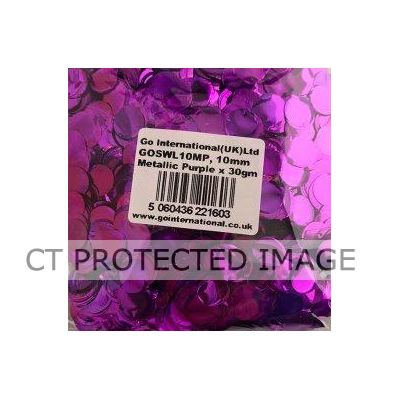 30gm 10mm Purple Metallic Confetti