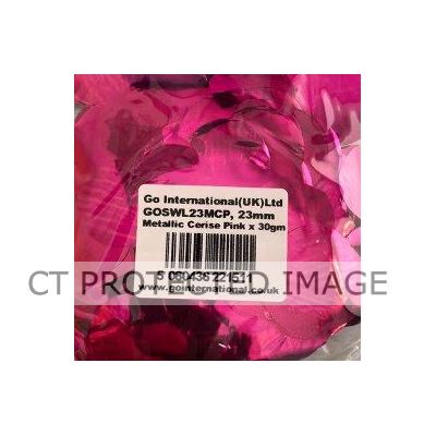 30gm 23mm Cerise Pink Metallic Confetti