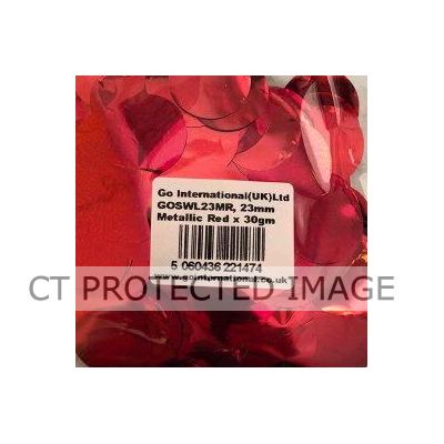 30gm 23mm Red Metallic Confetti