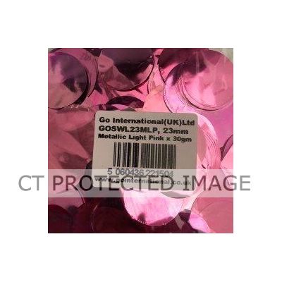 30gm 23mm Light Pink Metallic Confetti