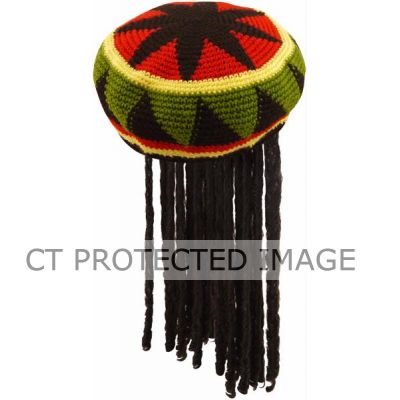 Adult Jamaican Hat With Dreadlocks