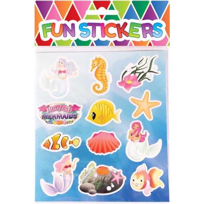 12pc Mermaid Sticker Sheet  120s