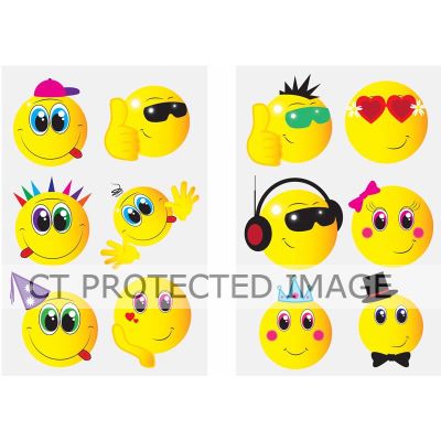  Mini Smile Tattoos   (pack quantity 6) X96