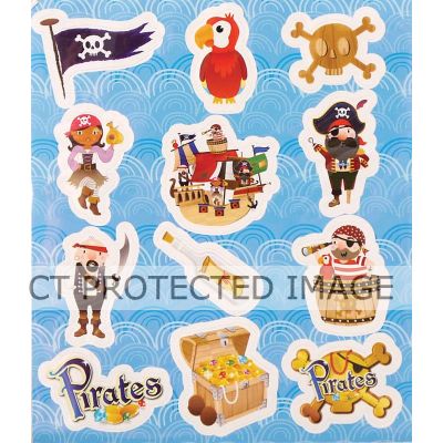  Mini Pirate Stickers   (pack quantity 12) X120