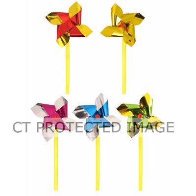 7cm W/10cm Stick Mini Foil Windmill  60s