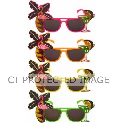 Assorted Neon Flamingo Glasses