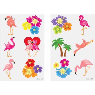 6pc 2assorted Flamingo Tattoos  96s