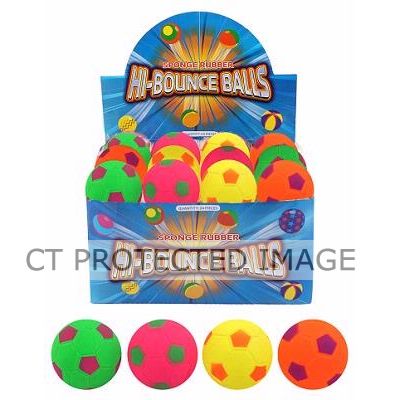 6.2cm 4 Assorted Cols Football Style Balls  24s