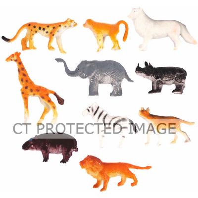  4-6cm Jungle Animals (pack quantity 10) 