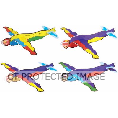 17cm 4astd Super Hero Gliders  48s