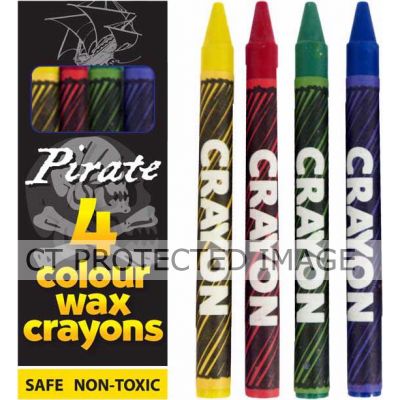  9cm Pirate Wax Crayons   (pack quantity 4) X120