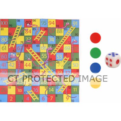  6.5cm Snakes & Ladders Game   (pack quantity 8) X72