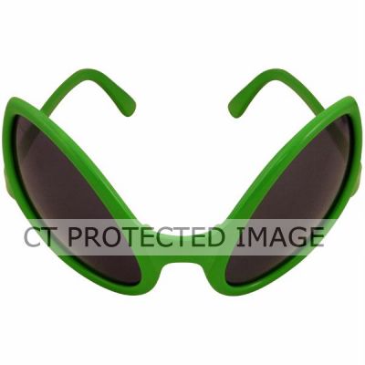 Green Alien Glasses With Dark Lens