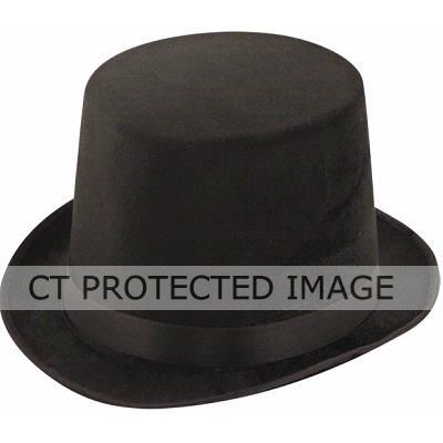 Adult Black Velour Lincoln Hat