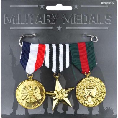  Military Hero Medals (pack quantity 3) 