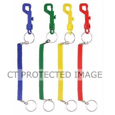 4assorted Colours Spiral Keychain 12s