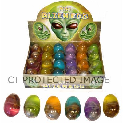 Assorted Mini Alien Egg Gold/silver Alien  24s