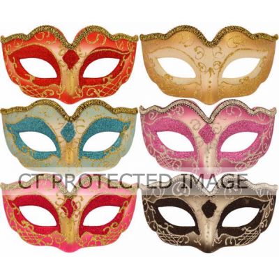 Eye Mask Glitter Metallic Trim