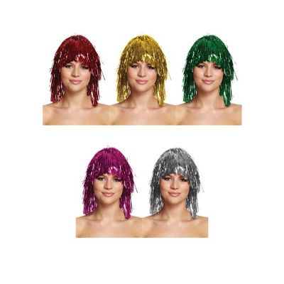 Assorted Colour Tinsel Wigs