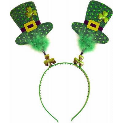 Mini St Pats Wiggly Hats On Headband