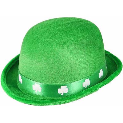 Felt Bowler Hat Irish W/shamrock