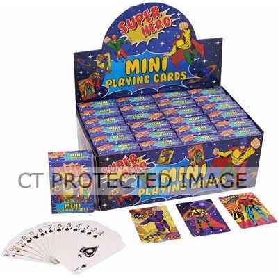3assorted Mini Super Hero Playing Cards  24s