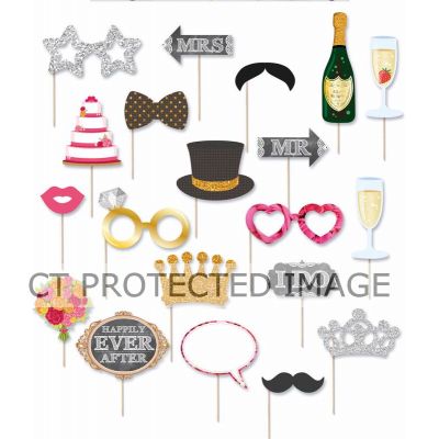 20pc Assorted Designs Wedding Photo Props