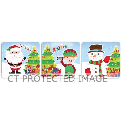 3assorted 13x12cm Christmas Jigsaw Puzzle  108s