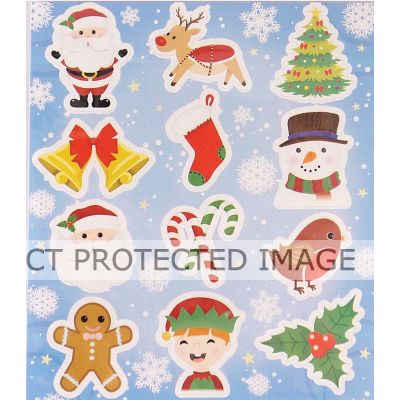 12pc Christmas Sticker Sheets  120s