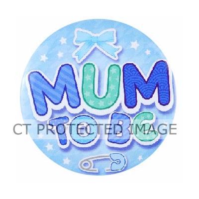 Blue Mummy To Be Badge