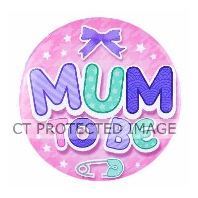 Pink Mummy To Be Badge