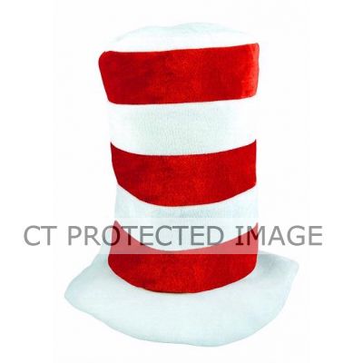 Adult Tall Red & White Hat