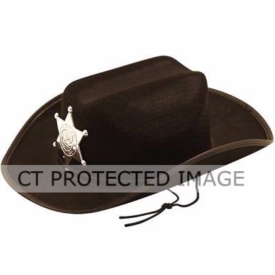 Child Black Cowboy Hat W/badge