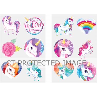  Unicorn Mini Tattoos   (pack quantity 6) X96