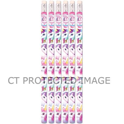  Unicorn Pencils   (pack quantity 6) X24