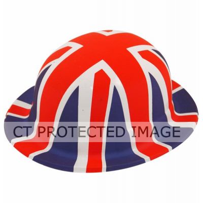 Union Jack Plastic Bowler Hat  12s