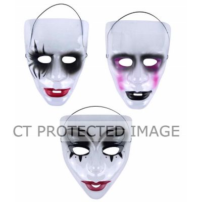 3assorted Halloween Plastic Masks