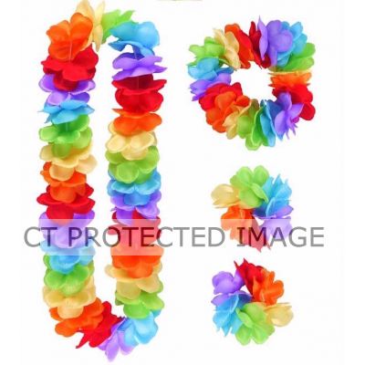 4pc Rainbow Hula Set