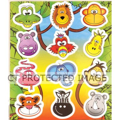 10x11.5cm Jungle Stickers  120s