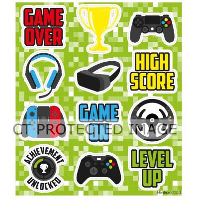 12pc Gamer Stickers  120s