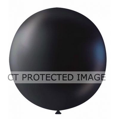 36 Inch Gender Reveal Black Balloon Blue Confett