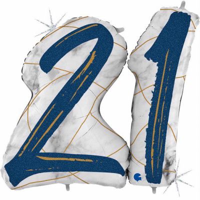 43 Inch Marble Mate Numbers 21 Blue Foil