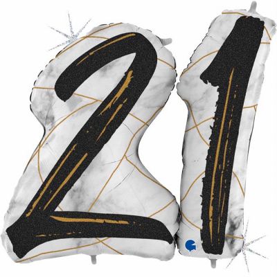 43 Inch Marble Mate Numbers 21 Black Foil