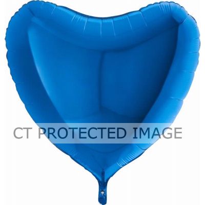 36 Inch Blue Heart Foil Balloon