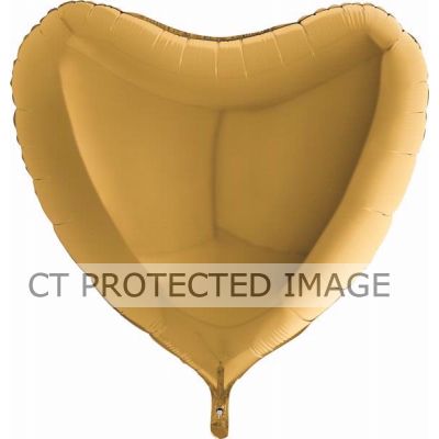 36 Inch Gold Heart Foil Balloon